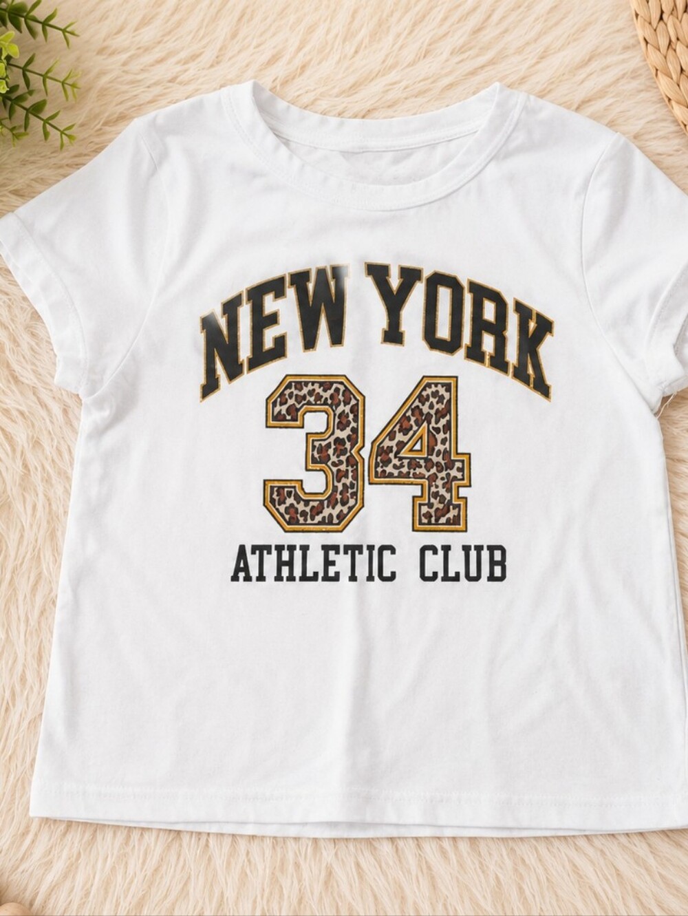 White 'New York 34' Athletic Club Short Sleeve Tee